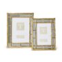 Bamboo Gold Photo Frame w/ Mirrored Edge - 4x6